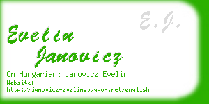 evelin janovicz business card